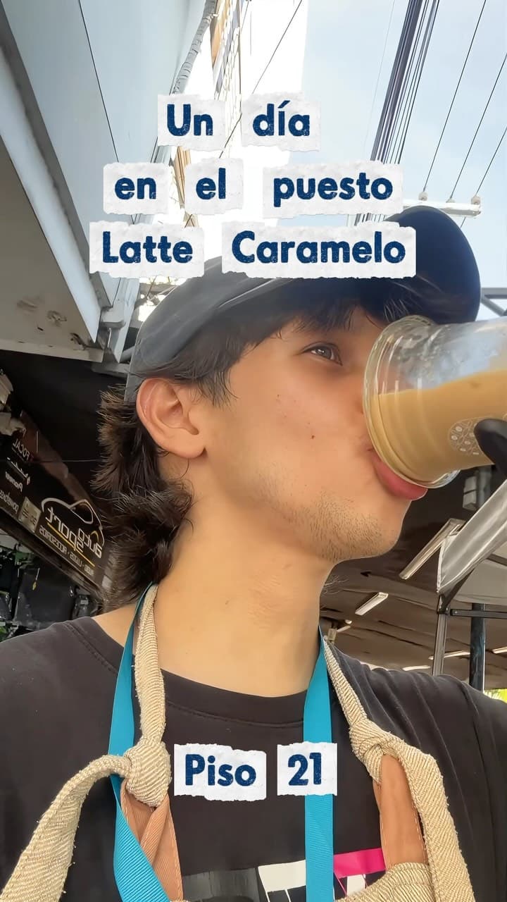 Latte caramelo y café La Gracia.